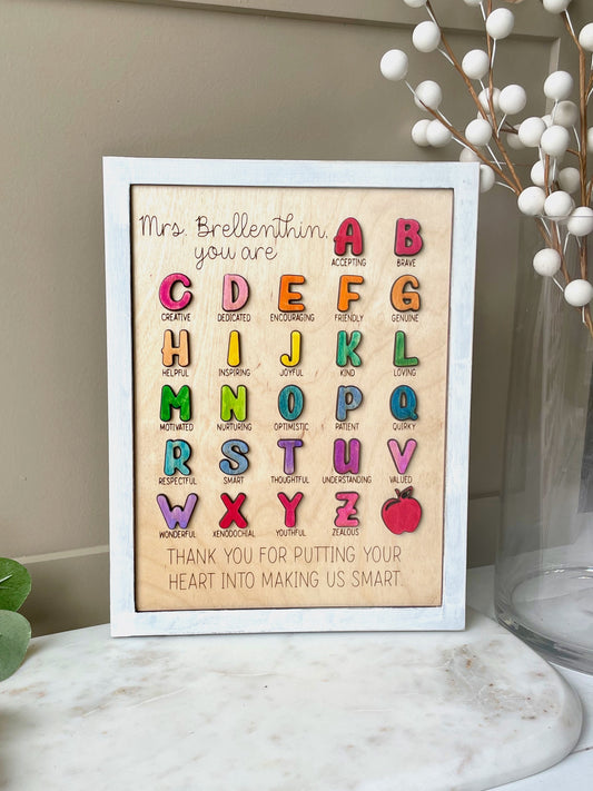 ABC Teacher Appreciation Sign