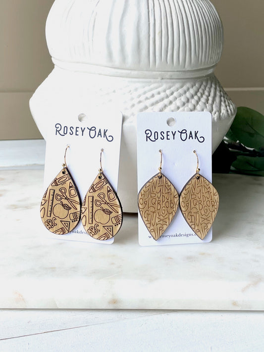 ABC Teacher Appreciation Dangle Earrings