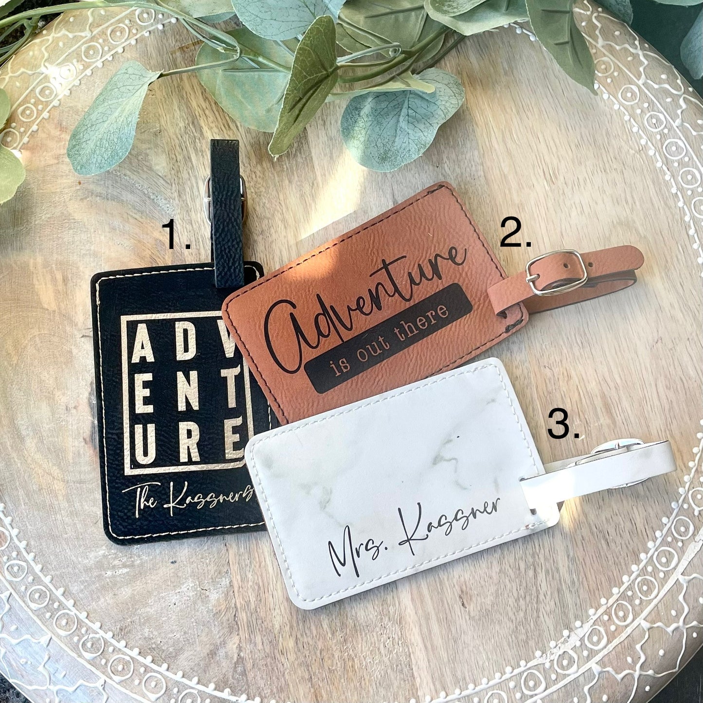 Personalized Leather Luggage Tag