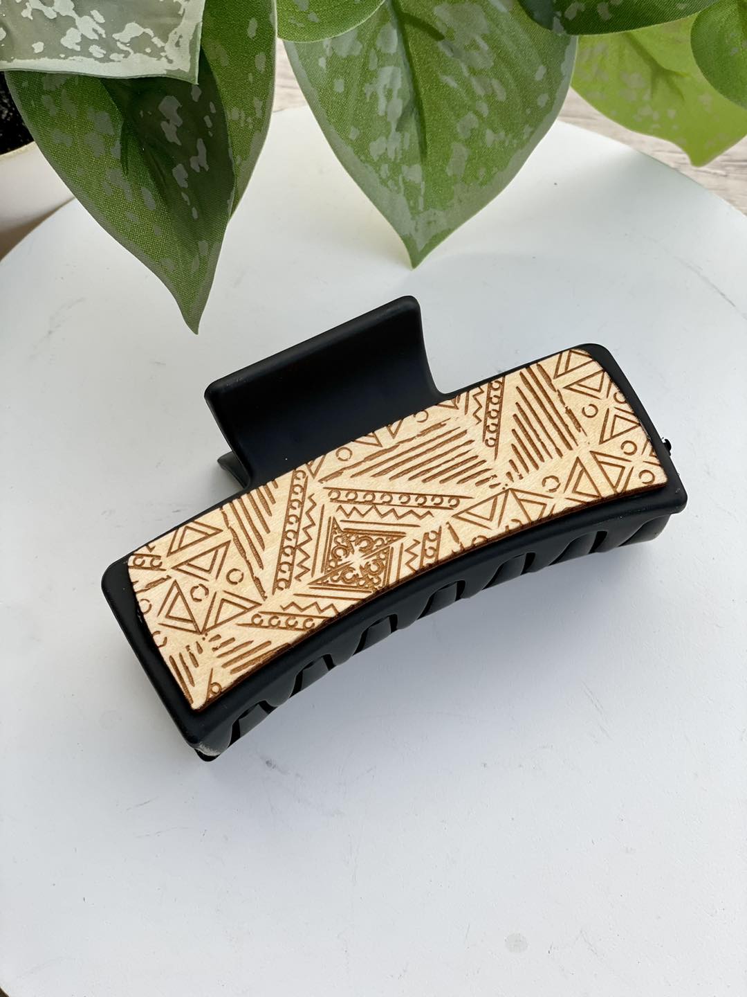 Abstract Aztec Patterned Hair Claw Clip