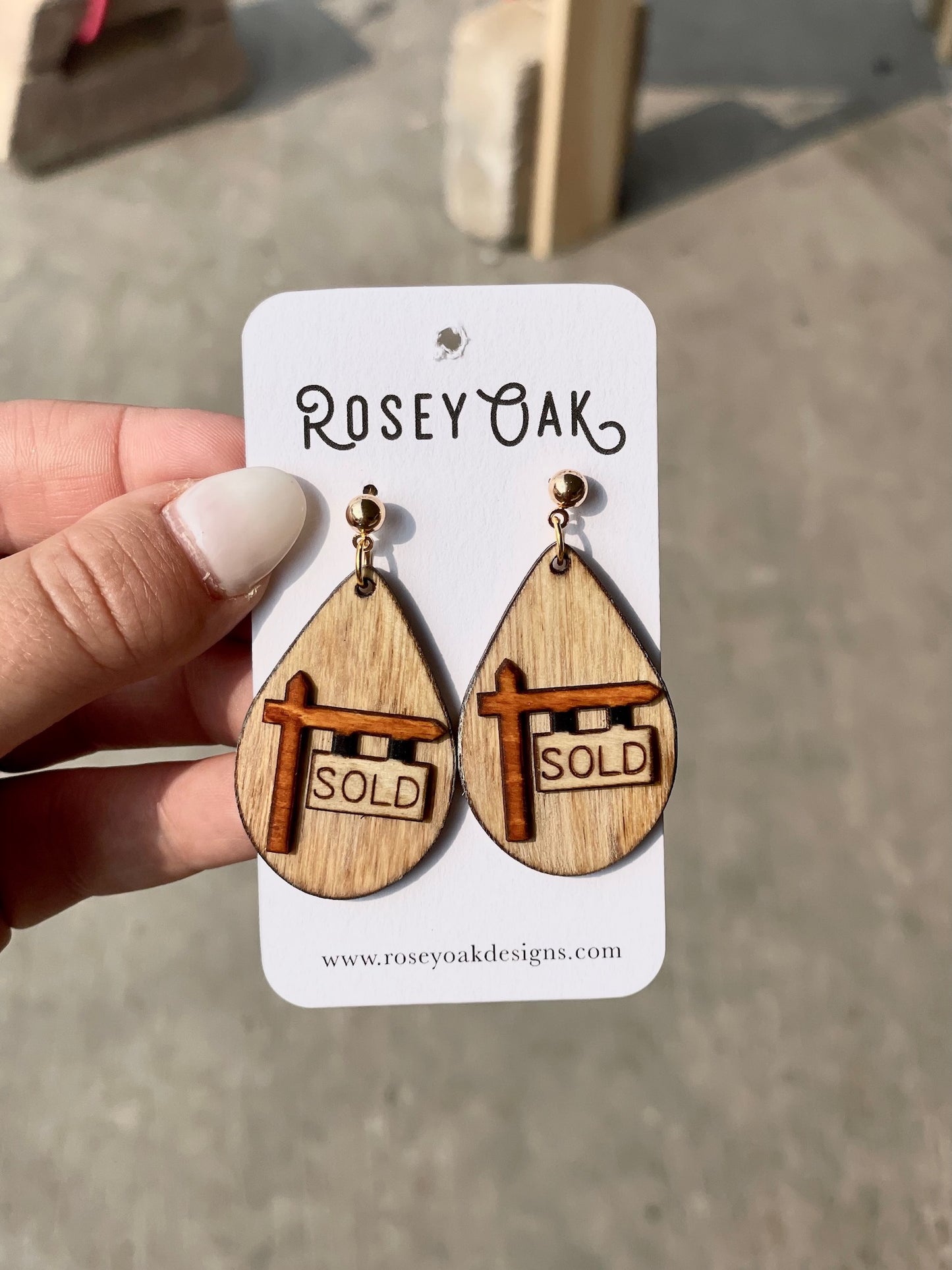 Realtor Sold Dangle Earrings