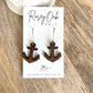 Bay Harbor Branded Dangle Wood Earrings