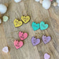 Conversation Heart Laser Engraved Wood Earrings