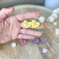 Conversation Heart Laser Engraved Wood Earrings