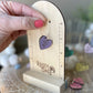 Conversation Heart Laser Engraved Wood Earrings