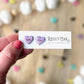 Conversation Heart Laser Engraved Wood Stud Earrings