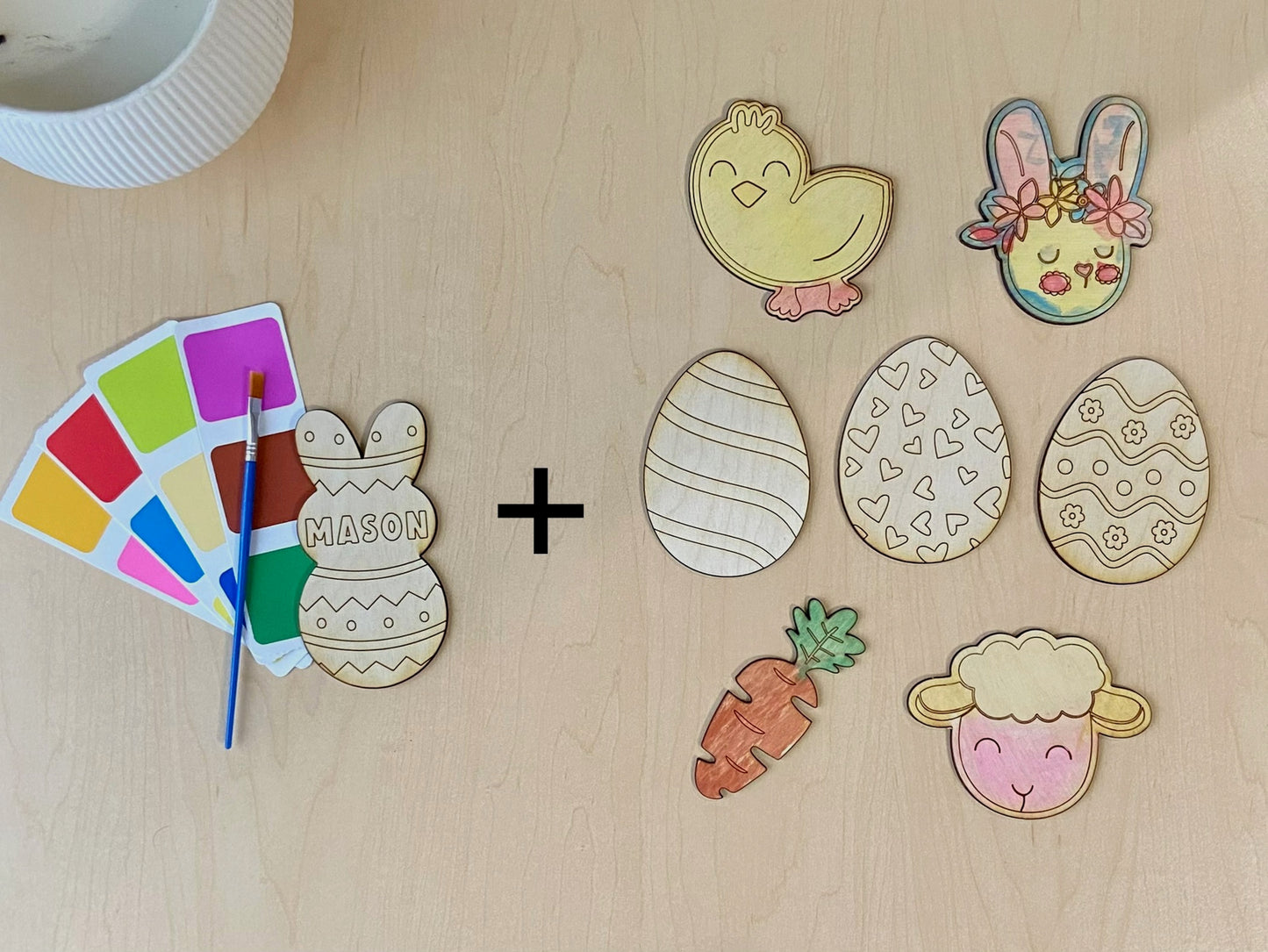 Easter DIY Paint Activity for Kids, Personalized Bunny