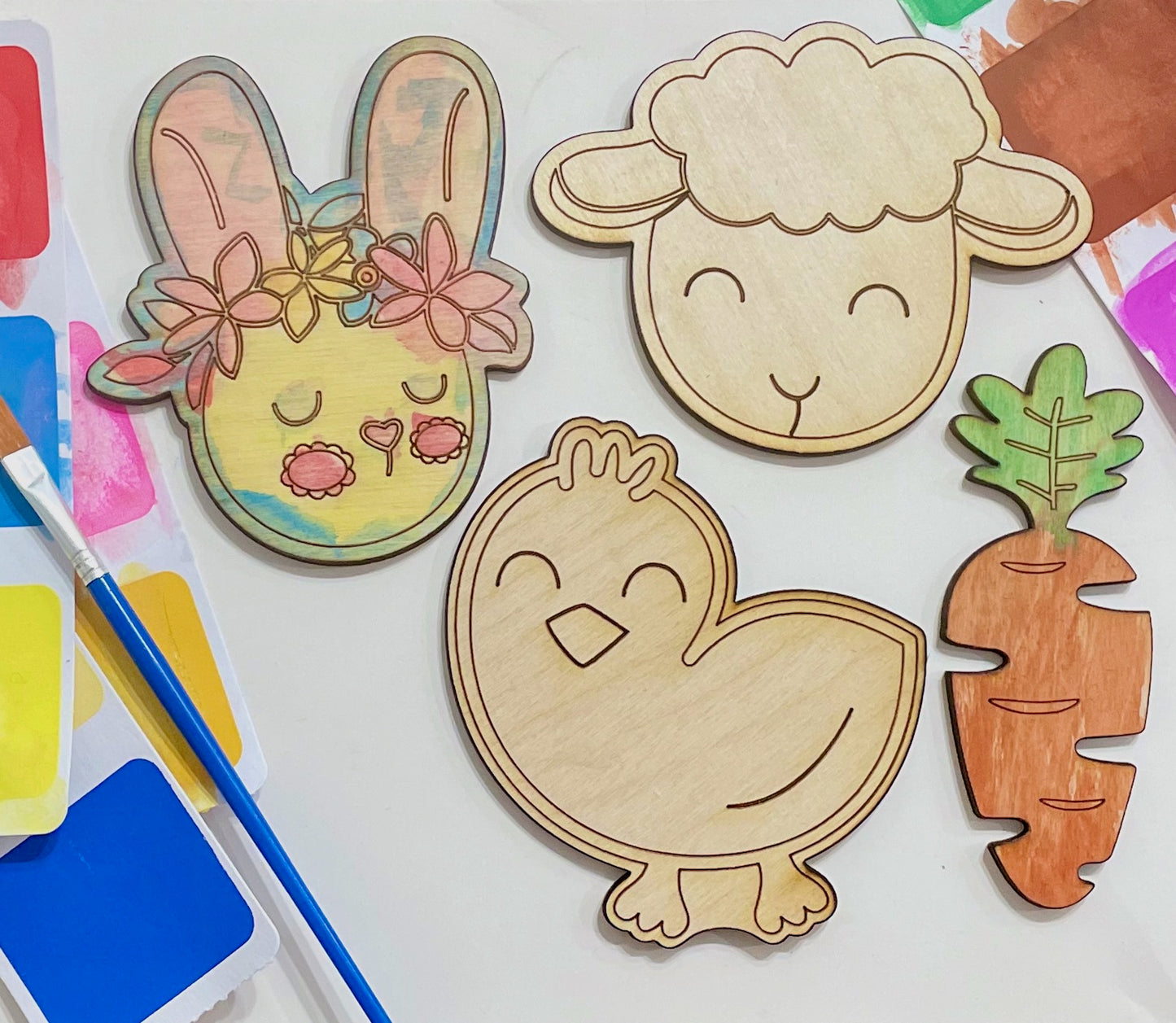 Easter DIY Paint Activity for Kids, Personalized Bunny