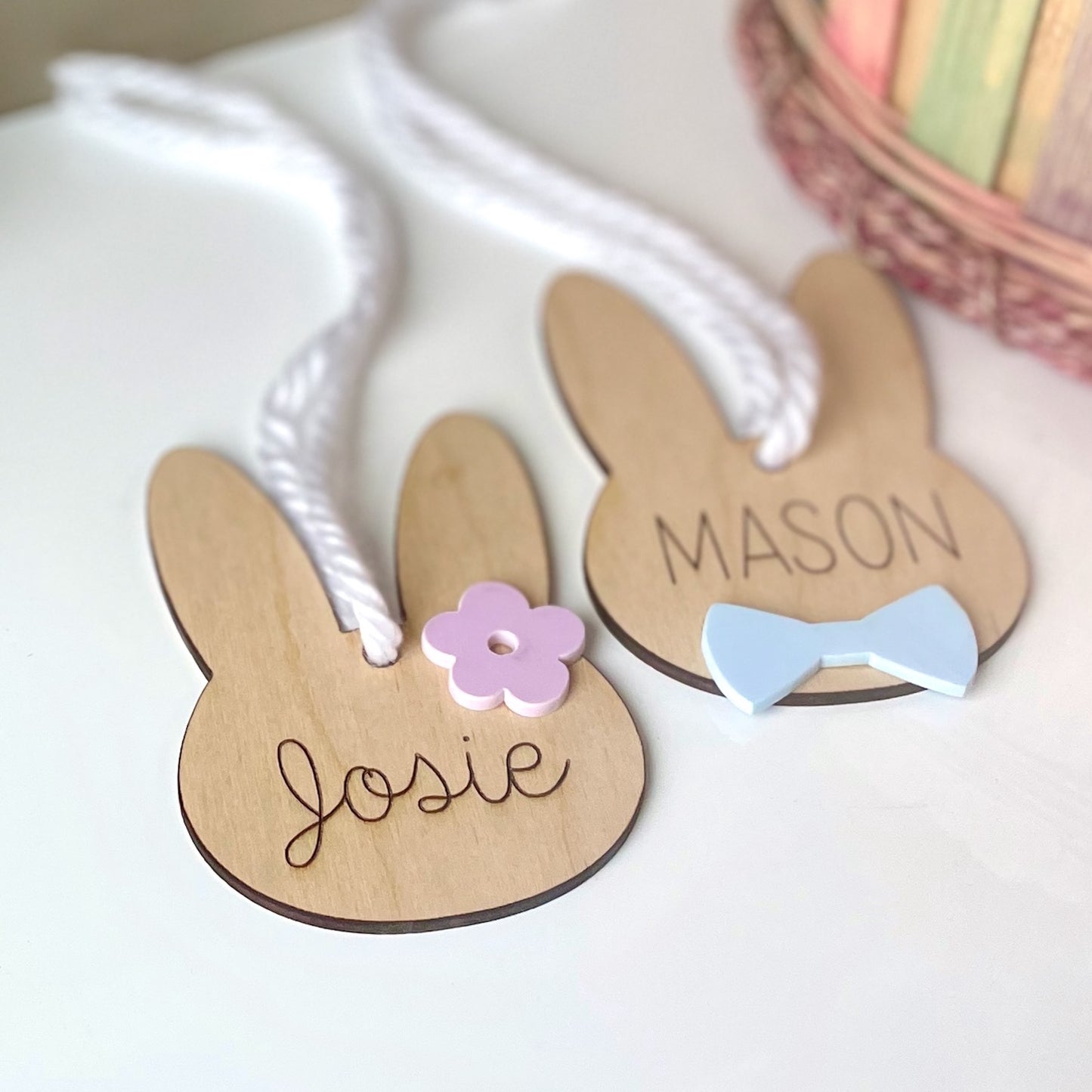 Easter Bunny Personalized Basket Name Tag