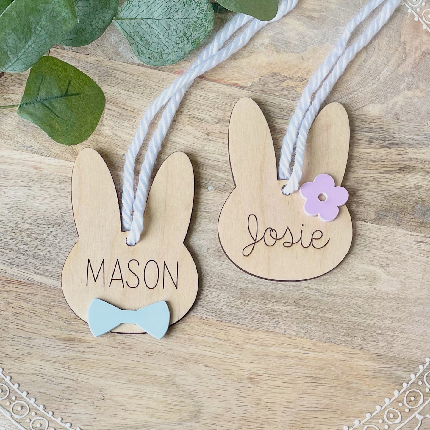 Easter Bunny Personalized Basket Name Tag