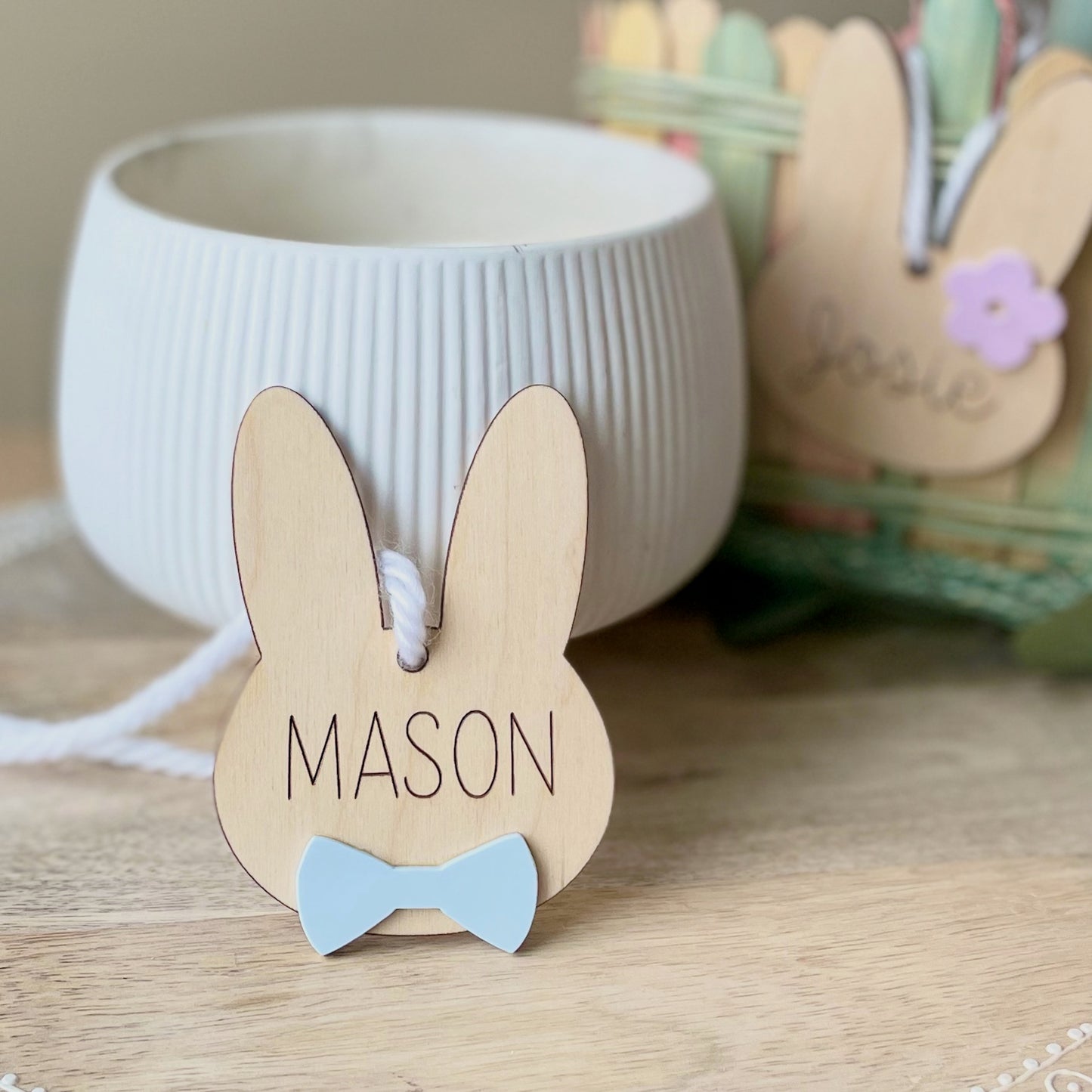 Easter Bunny Personalized Basket Name Tag