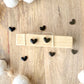 Mini Black Heart Laser Engraved Wood Stud Earrings