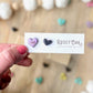 Mini Black Heart Laser Engraved Wood Stud Earrings
