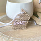Personalized Rattan Easter Bunny Basket Name Tag