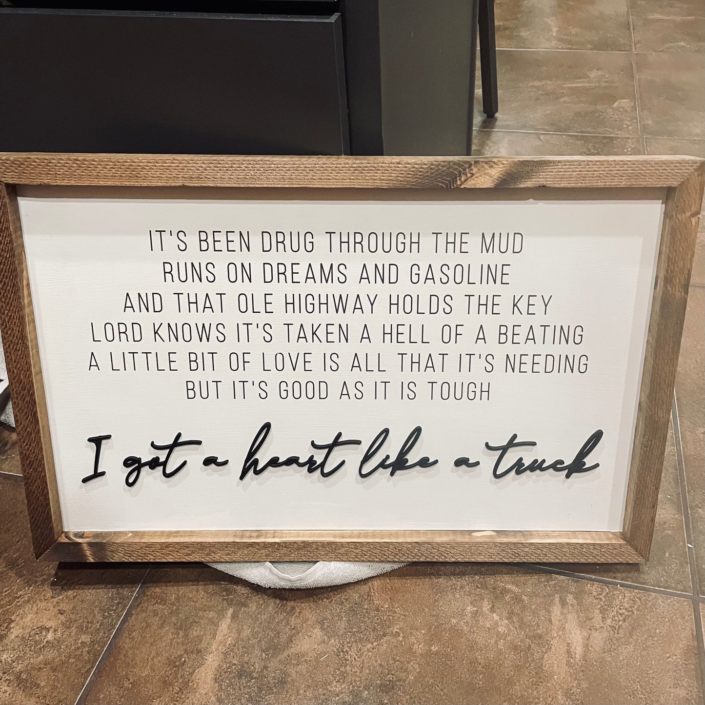 First Dance Lyrics - Framed Wood Sign, Personalized Wedding Gift