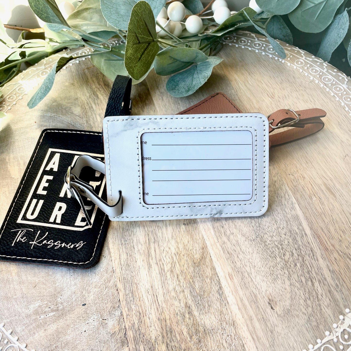 Personalized Leather Luggage Tag