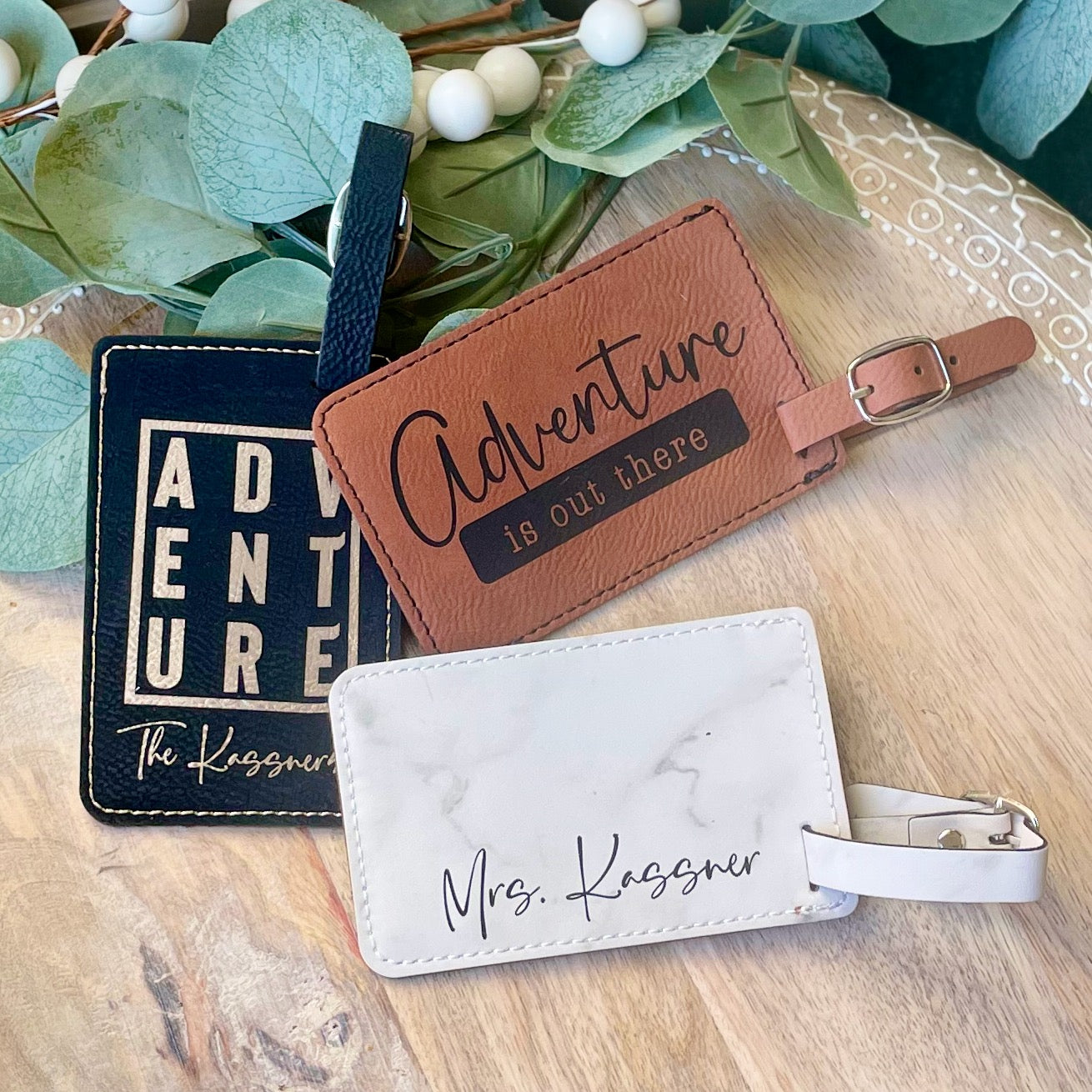 Personalized Leather Luggage Tag