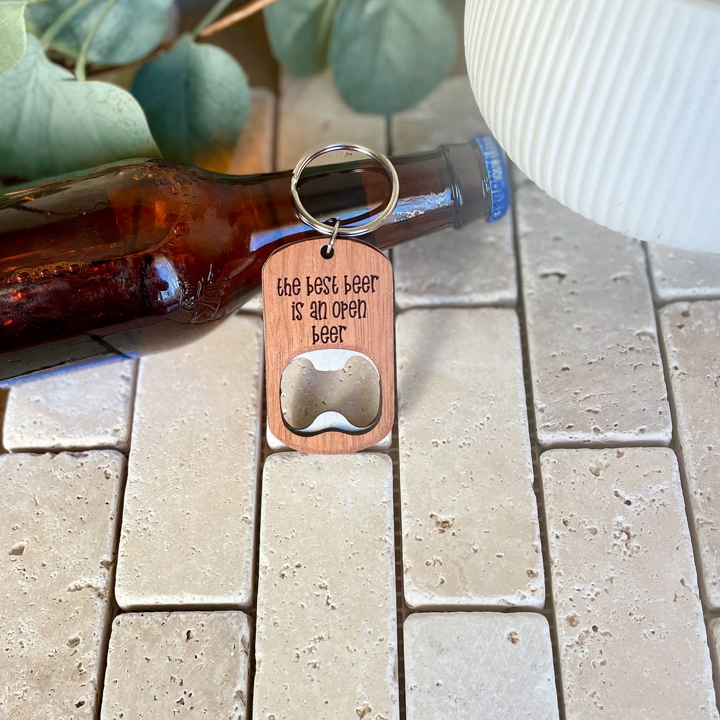 Personalized Wooden Keychain Bottle Opener